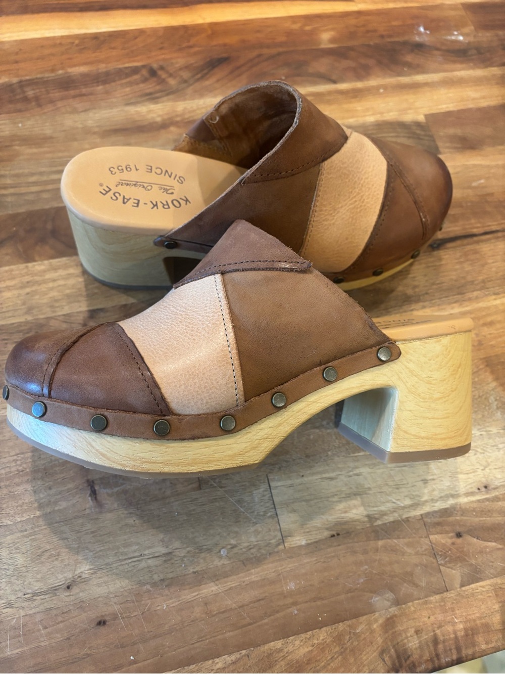 Kork-Ease Brown Suede Slip-On Clog Mules - Picture 10 of 14